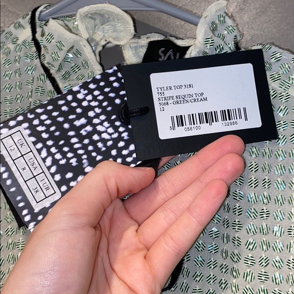 Saloni Tyler Top Sequin Shirt NWT - Picture 4 of 5